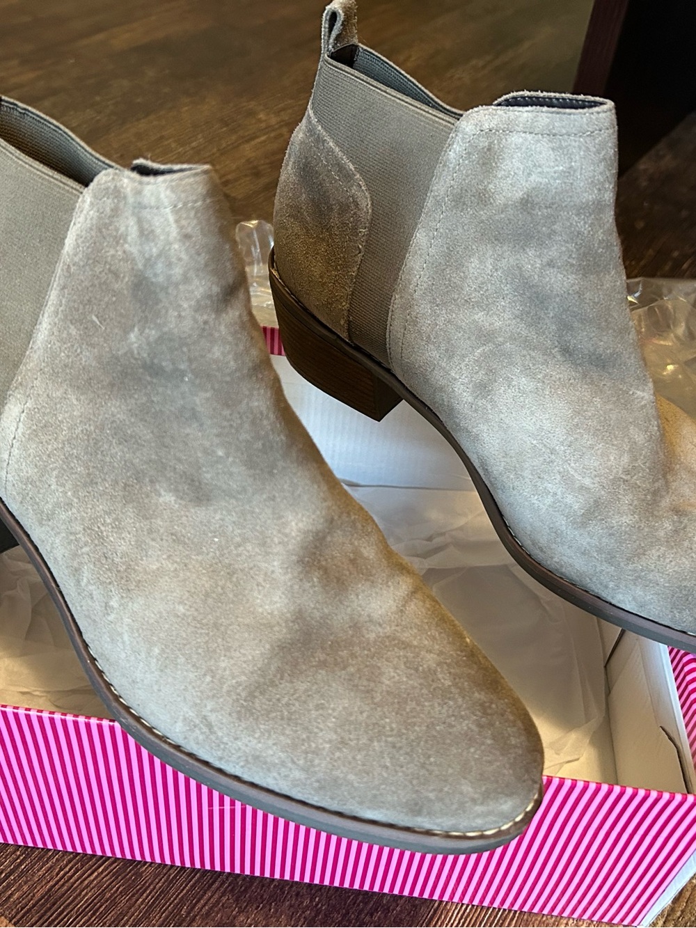 Me Too Light Brown Suede Ankle Boots